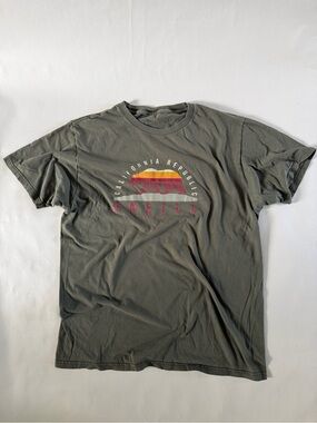 O'Neill Olive Graphic Tee with Sunset Bear Print